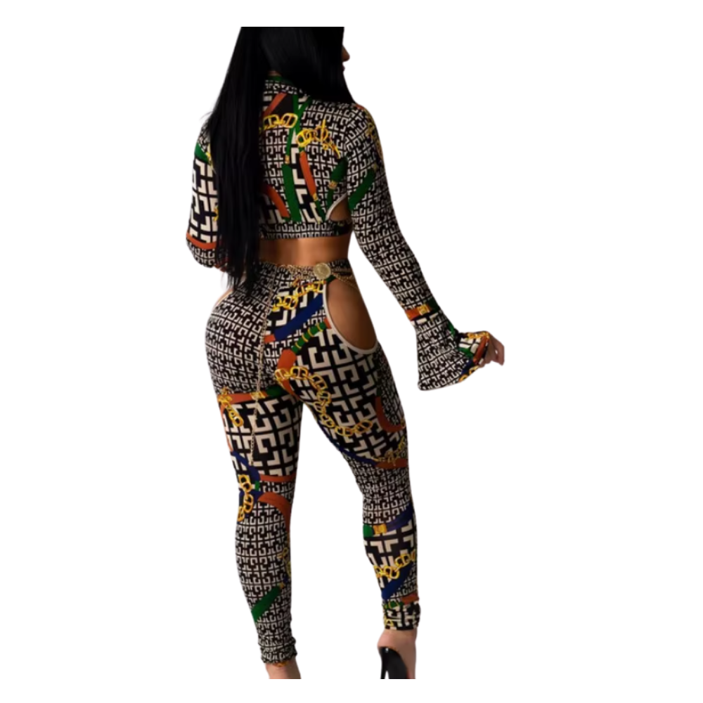 2 Piece Night Out Greek Key Set Women