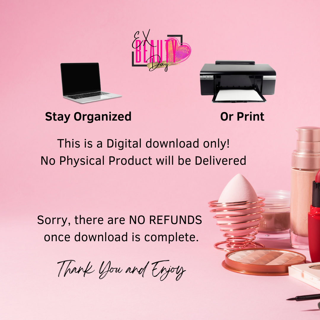 Product Junkie Beauty Tracker Diary- "Ebook"