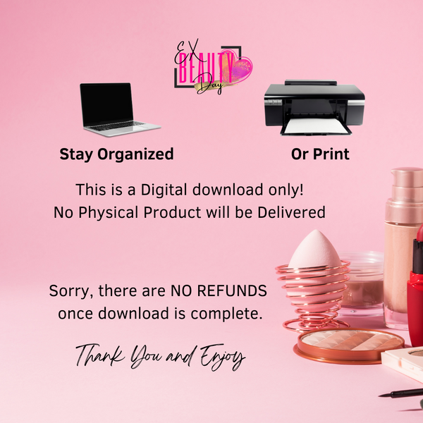 Product Junkie Beauty Tracker Organizer- "Ebook"
