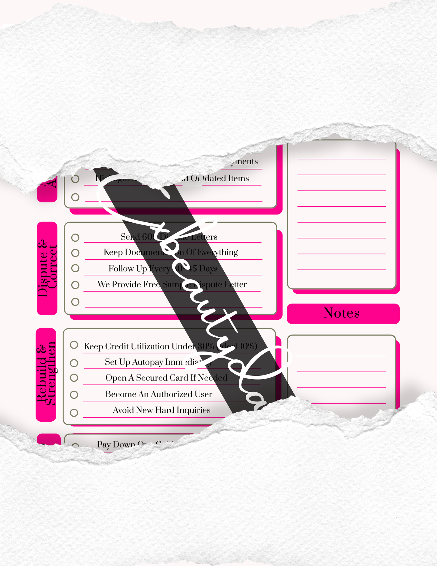 FREE Credit Repair Check List