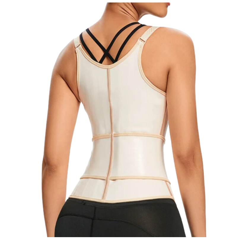 Latex Vest Corset Shaper with Belt