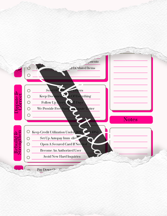 FREE Credit Repair Check List